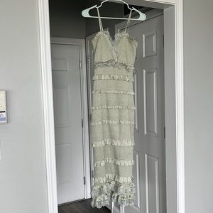 V. Chapman Narcisse Dress, Size 0, Color Sage